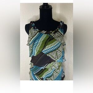 Signature by Robbie Bee Petite Ruffle Chiffon Dress 10